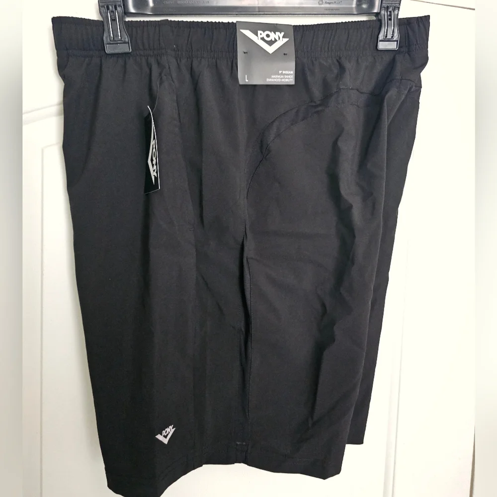 Men's Balance Collection Athletic Shorts Camouflage Embossed Black Large